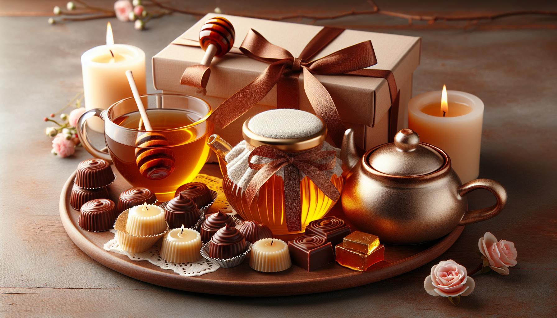 Wyjątkowe prezenty z oznaką sympatii: zestawy z miodem,‍ herbatą, czekoladą i woskowymi świecami